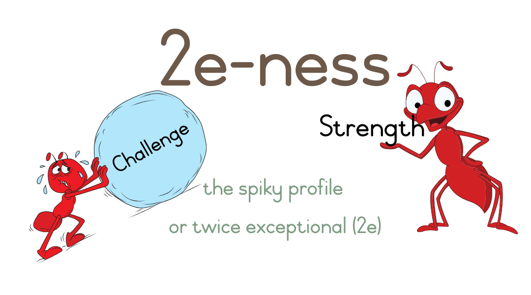 2e-ness / spiky profile / Twice Exceptional (2e) Kids for Parenting from Pluto © copyright