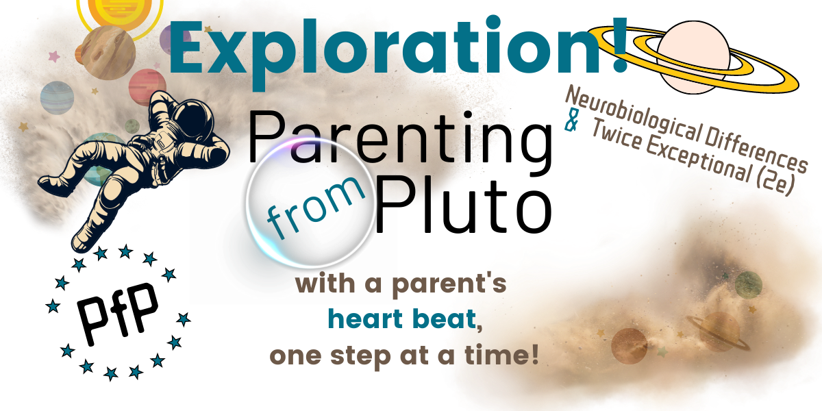 Exploration header for Parenting from Pluto © copyright